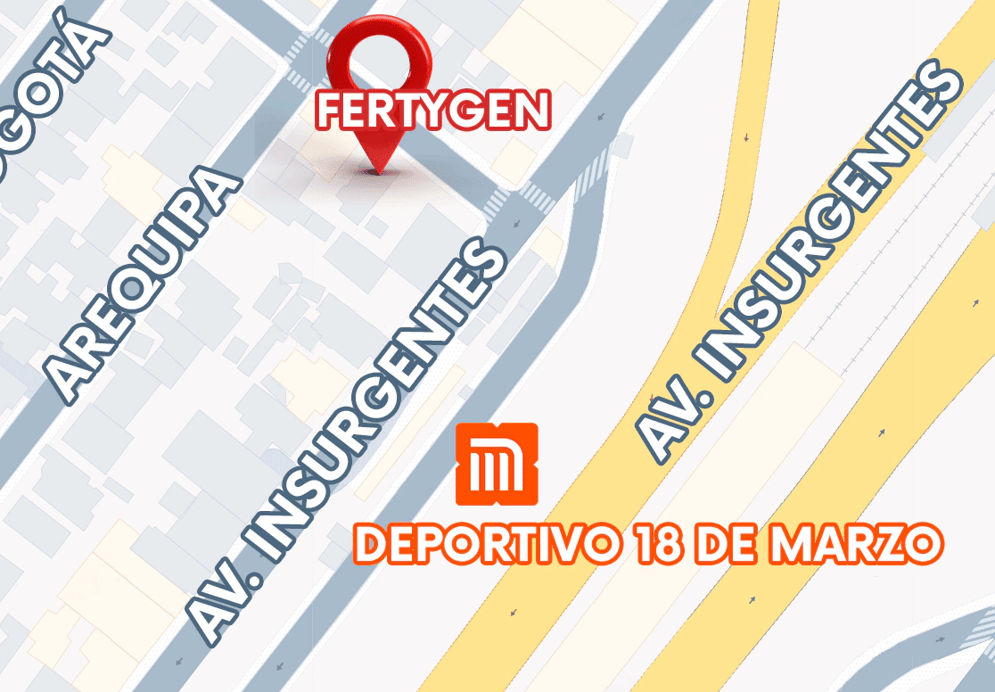 Mapa de la sucursal Ciudad de México